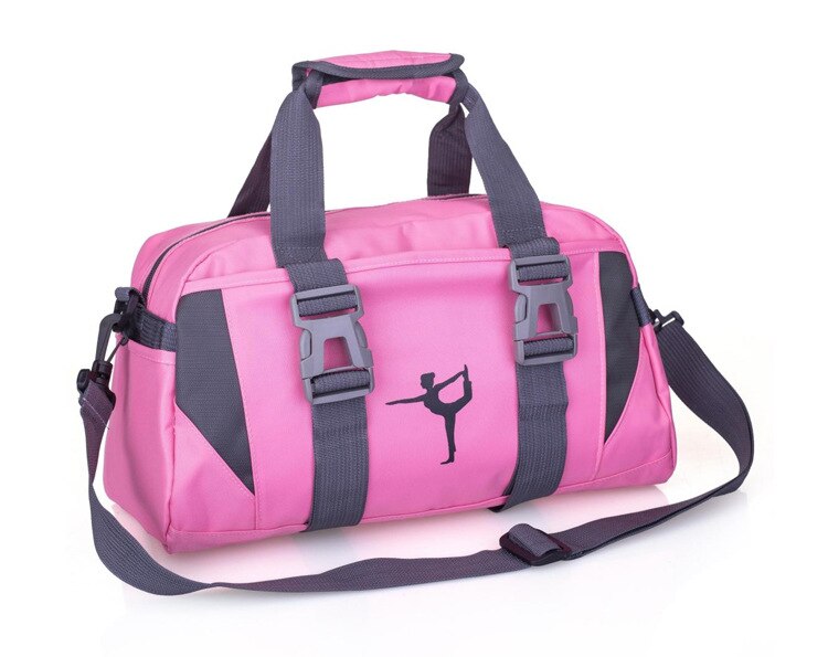 Jooga fitness laukku vedenpitävä nylon harjoitus olka crossbody urheilulaukku naisille fitness matka duffelivaatteet kuntosalilaukut: Vaaleanpunainen