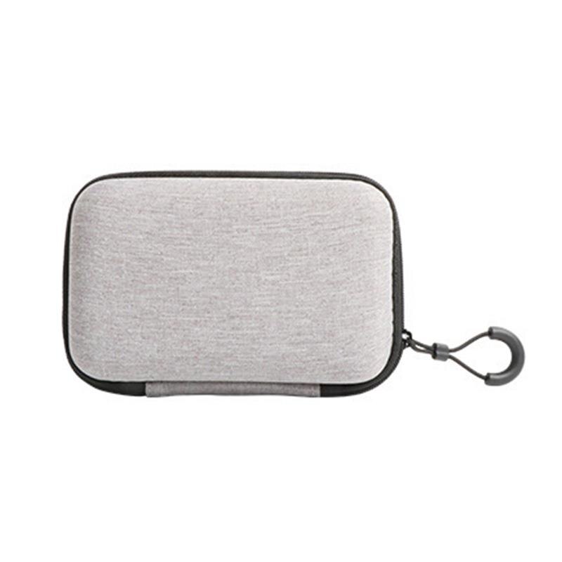 Portable Earphone Box With Zipper Storage Mini Bag Round Square Hard Bag Earphone For Earphone SD Bag TF Card Closet Organizer: Silver