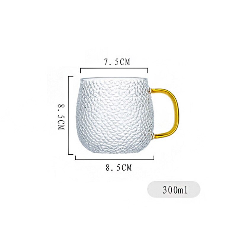 Gjennomsiktig glass vannkanne / kaldt vann tekanne glass rustfritt stål flyt lokk vannkaraffel med håndtak varmebestandig tekanne sett: 300ml