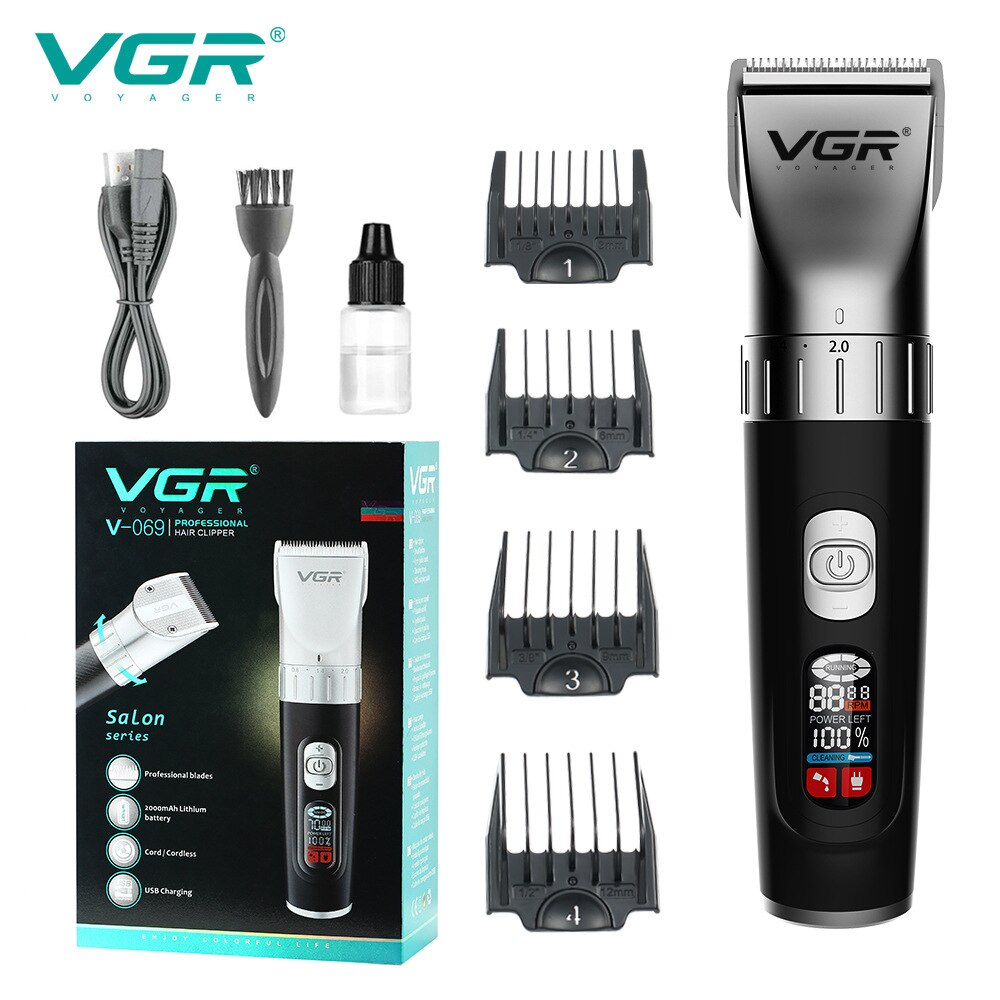 Vgr Pro VGR Pro Cordless Cord Barber Hair Clipper Electric... – Grandado