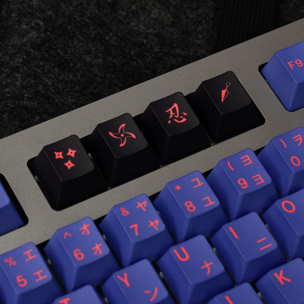 Ninja Keycaps 137 Keys Personality PBT Cherry Profile 5 Sides Dye Sublimation Key Caps for 64/87/980 Mechanical Game Keyboard