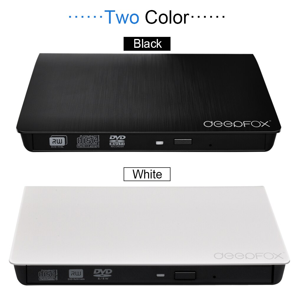 Deepfox USB 3.0 zewnętrzna płyta CD +/-dynapro i * cept RW DVD +/-dynapro i * cept RW napęd optyczny CD/ODTWARZACZ DVD DVD palnik na PC laptop