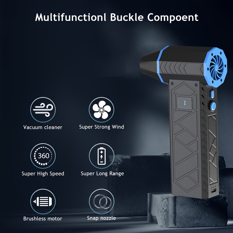 180000 RPM Mini Air Blower Handheld Electric Turbo Jet Fan Brushless Motor Violent Blower Wind Speed 52m/s Industrial Duct Fan