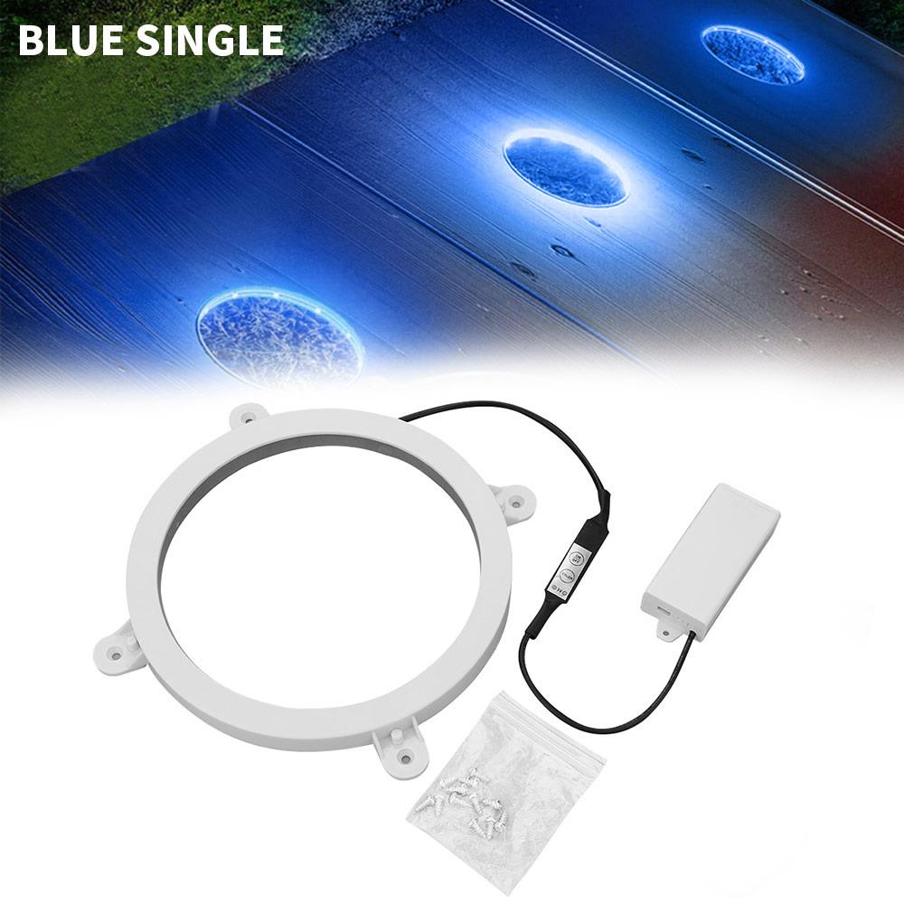 Voltage 5V Draagbare Dimbare Universele Cornhole Lights Night Lights Zandzakken Cornhole Spel Nachtlampje Led Ring Licht: blue single