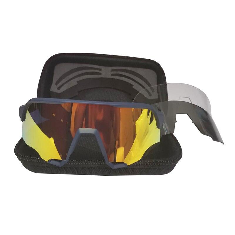 2020 NUOVO S3 Sport Ciclismo Occhiali Sport All'aria Aperta Occhiali Da Sole Peter Limitata Bike Occhiali Fotocromatiche UV400 Bicicletta Eyewear: blue red lens
