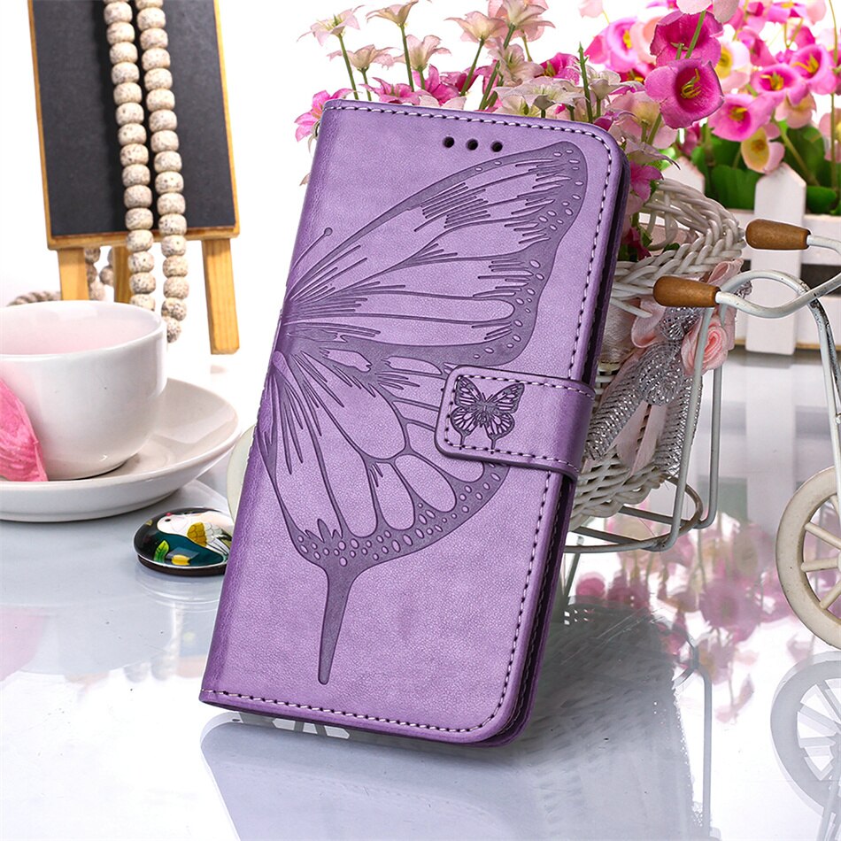 Nowy nabytek w zwyczajnym kolorze pokrowiec na ZTE Blade A31 A71 portfel na karty etui na telefon komórkowy z uchwytem D03E: For Blade A31 / Purple