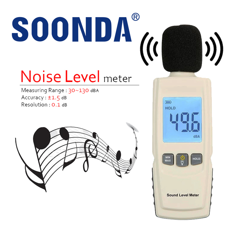 360° Digital dB Decibel Monitor Sound Level Meter Noise Meter 30-130dB Decibel Monitor Tester International Committee Standard