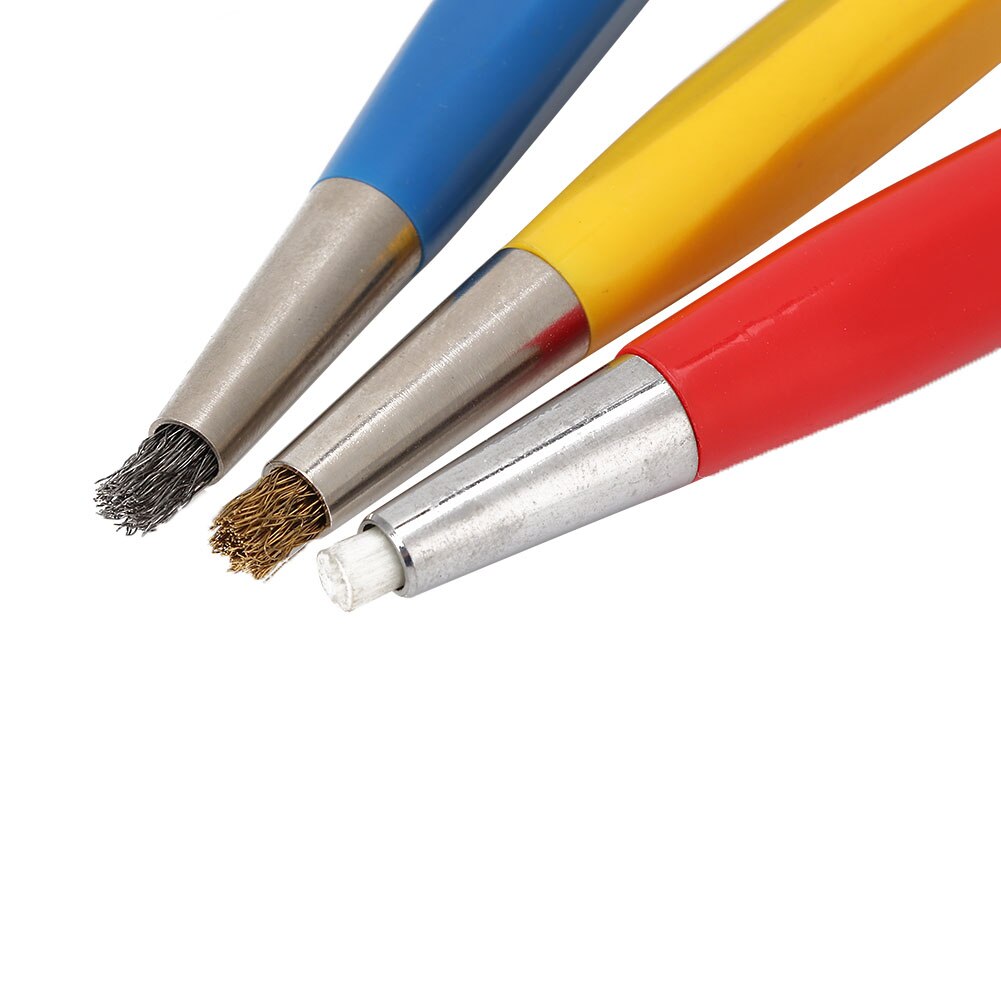 Precison 3pcs Copper Brush Pen Watch Scratch Remover Cleaner Watch Repair Tool