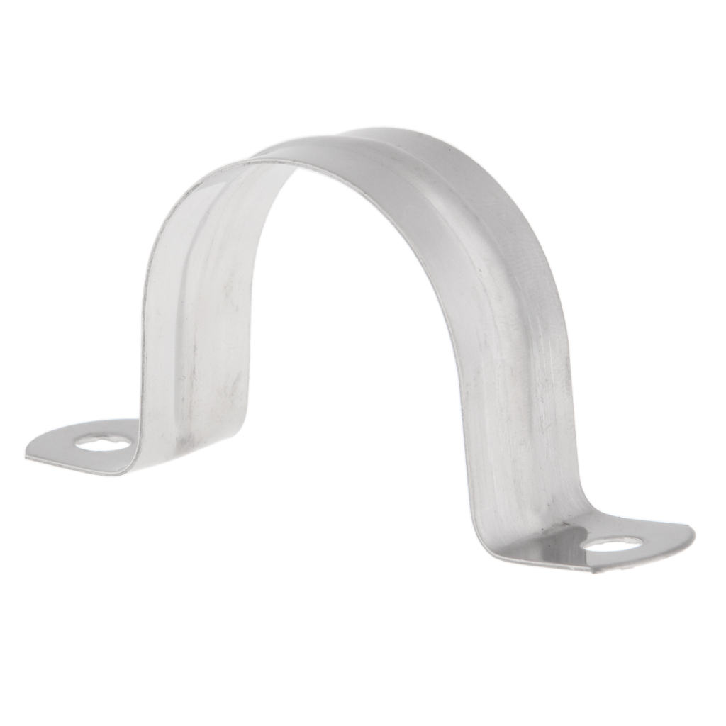 2 pieces Stainless Steel Pipe Saddle 40mm 2 Hole Fixing U Clip