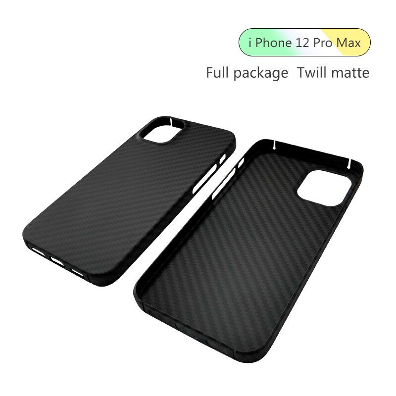 Aramid Fiber Carbon Fiber Case Voor Iphone 12Mini 、 Iphone 12 、 12 Pro 、 12Pro Max Gevallen Matte Aramid Fiber Ultra Dunne Telefoon Cover: 12Pro Max -full