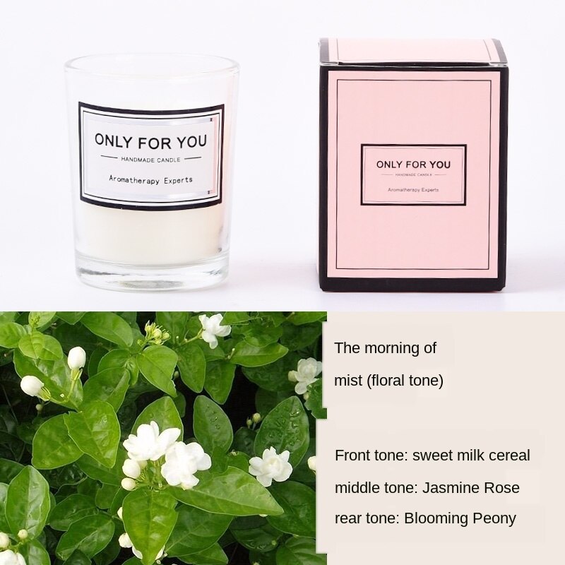 Färg hem födelsedag ljus söt burk glas doft rund bröllop nordisk modern mini romantiska dekorationer velas heminredning  by75ca: Stil 1