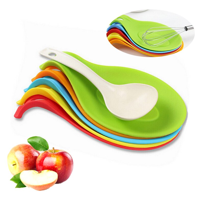 Keuken Tool Lepel Mat Koken Gereedschap Food Grade Silicone Hittebestendige Gebruiksvoorwerp Spatel Gadget Holder Isolatie Opslag Shelve