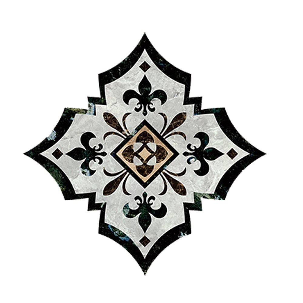 PVC étanche carrelage autocollant dosseret Applique 15 pièces décor à la maison salon multicolore lisse 8*8cm salle de bain cuisine Durable: K