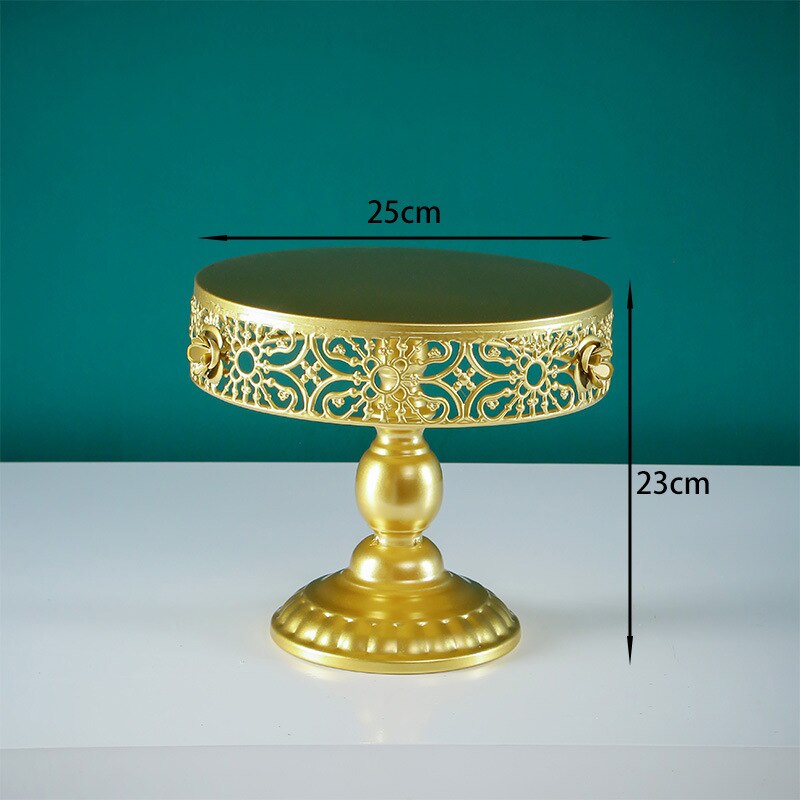 Stable Metal Dessert Table Cake Topper Display Stand Cupcake Plate Wedding Decorative Rack Pastry Tray Afternoon Tea Snack Stand: Cake stand-A