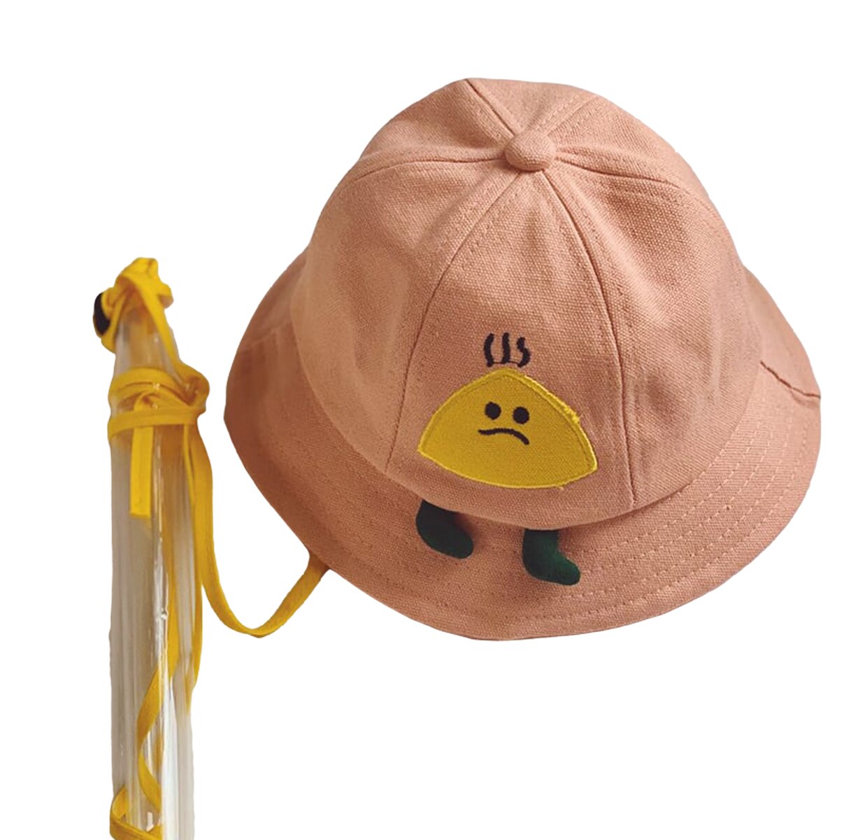 Unisex toddler bred skygge solbeskyttelse spand hat søde sommer udendørs hætter med aftagelige klare ansigtsskærm dækker: 3