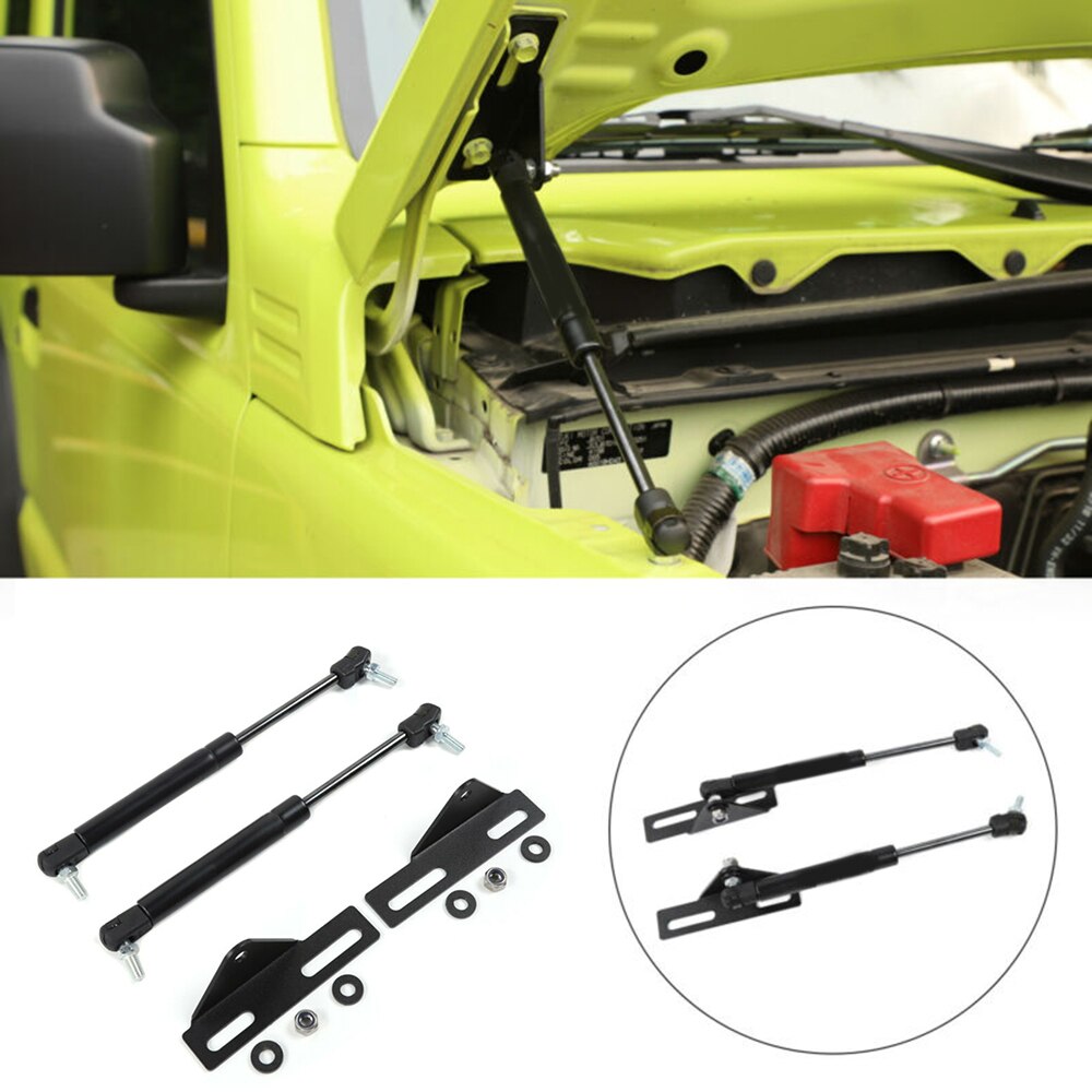 Black Front Hood Lift Supports Hood Hydraulic Rod Fit For Suzuki Jimny As Shown In The Picture