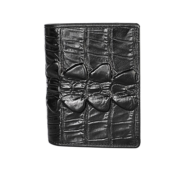 Chinese Dragon Wallet Vintage Genuine Leather Men's Short Wallets Unique Tiger Crocodile Flower Pattern Folding RFID Card Holder: 11