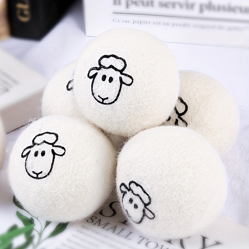 Bolas de secado de lana, 6 uds., electricidad estática, suavizante de arrugas, Bola de lavado, suministros para el cuidado de la ropa, aparatos de limpieza del hogar