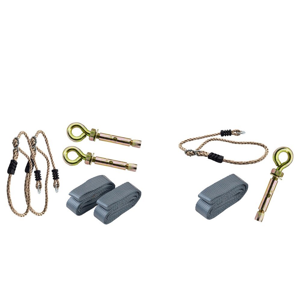1 Set Swing 50cm Woven Strap Metal Hook and 1M Adjustable Rope 100KG Max.load
