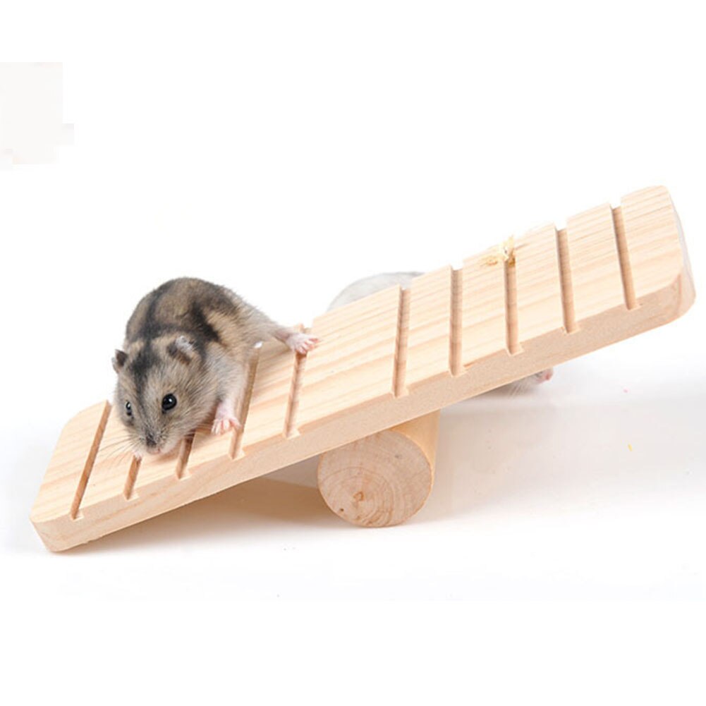Practical Play House Mouse Chinchillas Exercise Funny Wooded Toys Hamster Seesaw Pet Supplies Anti Chew Guinea Pig Small Animal