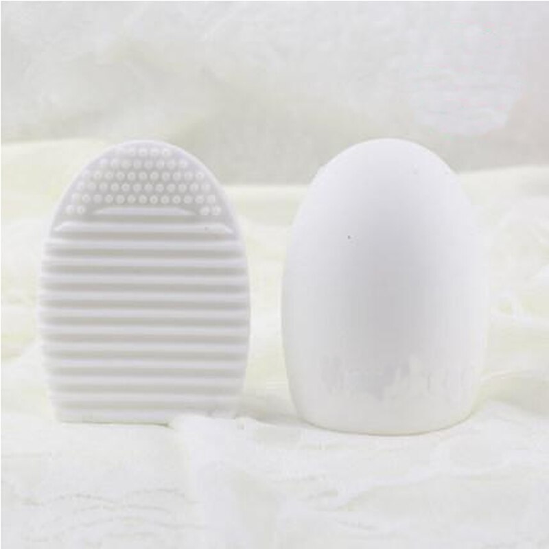 Almohadillas de silicona para limpieza de brochas de maquillaje, cepillo para alfombrilla, herramientas de lavado, cepillo herramienta de limpieza cosmética para cejas, tabla de limpieza, limpieza de maquillaje: white