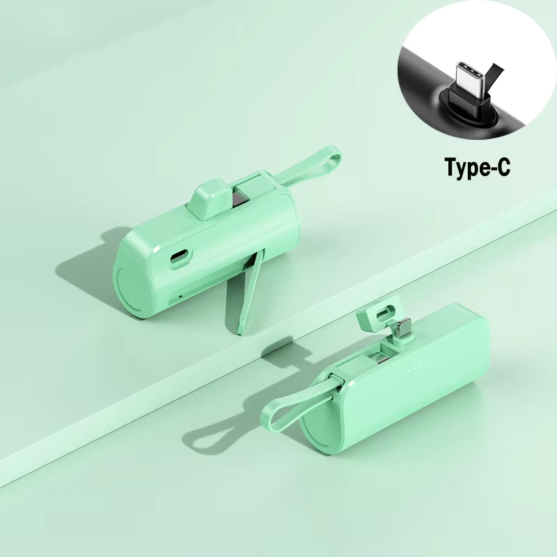 Mini cápsula de banco de energía de 30000mAh, batería externa de carga rápida inalámbrica portátil de gran capacidad para iPhone tipo c,: Rojo / 30000mAh