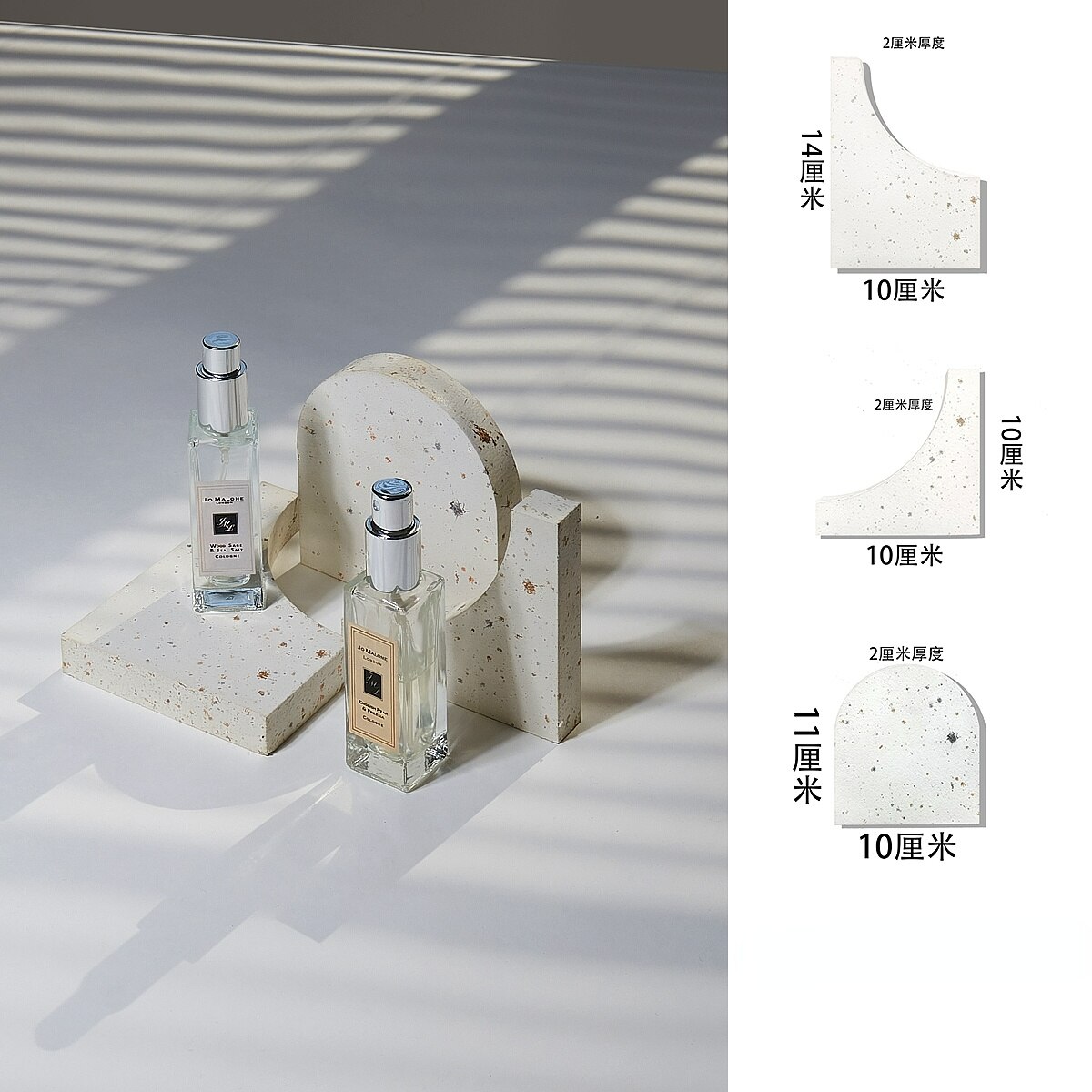 Cubo geométrico de terrazo para fotografía, accesorios de decoración de fotografía, producto de exhibición de fotos, accesorios de fotografía: Style 12