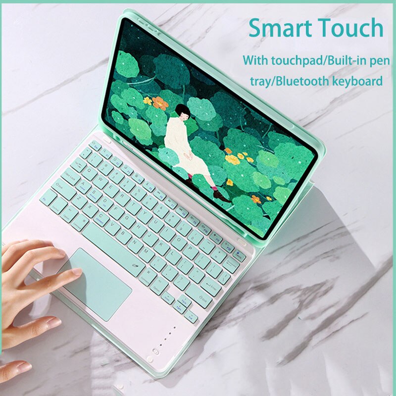Rękaw ochronny klawiatura Bluetooth Teclado Touchpad dla iPad 9.7(2017/2018) Air2/Pro9.7 klawiatura bezprzewodowa iPad Teclado