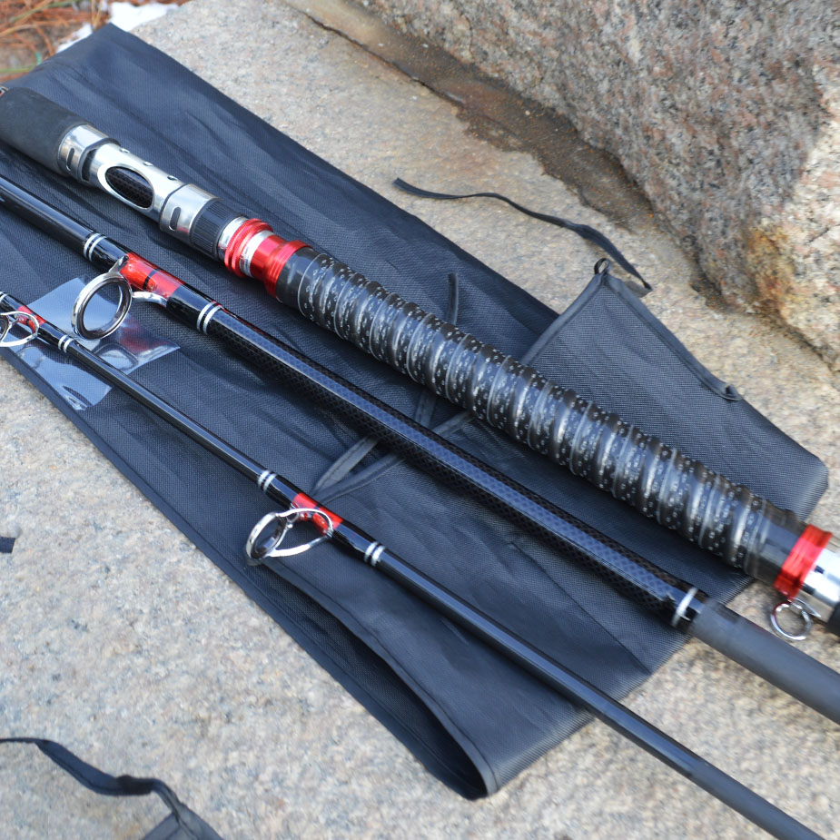 TOMA Lure Weight 70-250g Sea Boat Jigging Fishing Rod 1.8M 1.95M 2.1M 3 Sections Carbon Fiber Saltwater Spinning Fishing Rod