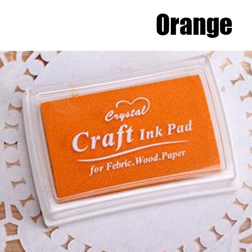 Handmade DIY Craft Oil Based DIY Ink Pad Rubber Stamps Fabric Wood Paper Scrapbooking 8 Colors Ink pad Finger Paint: Orange