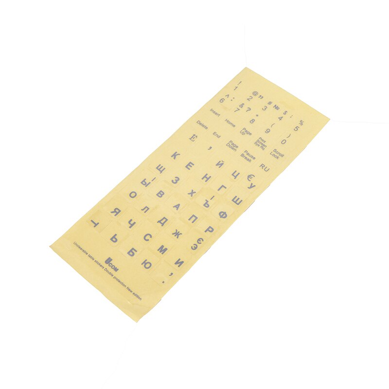 Russische Transparante Toetsenbord Stickers Letters Voor Laptop Notebook Pc