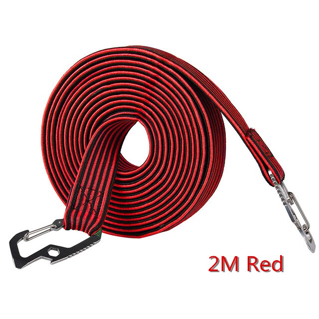 Corde de liaison de coffre de voiture électrique, crochet de moto, attache de cargaison avec une élasticité, ceinture de tension de panier de vélo: Red