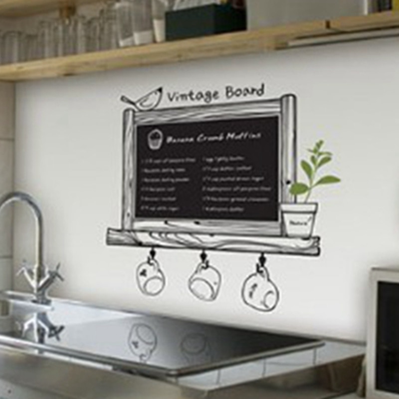 Keuken Krijtbord Decal Decor Blackboard Verwijderbare Waterdichte Vinyl Muursticker Keuken Schoolbord