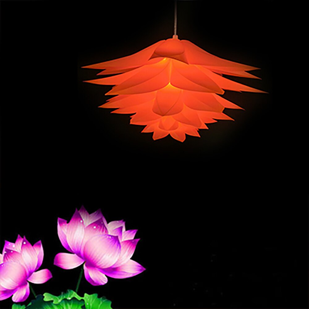 Lotus Kroonluchter Lampenkap Diy Lotus Bloem Zes-Layer Lampenkap Romantische Kamer Hangende Verlichting Cover Hotel Bar Decor