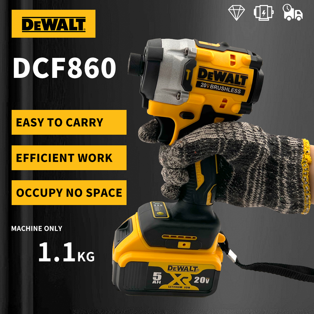 Dewalt dcf 860 sladdlös kompakt borrskruvdragare 20v borstlös elektrisk skruvdragare uppladdningsbara elverktyg uppgraderade från dcf 850