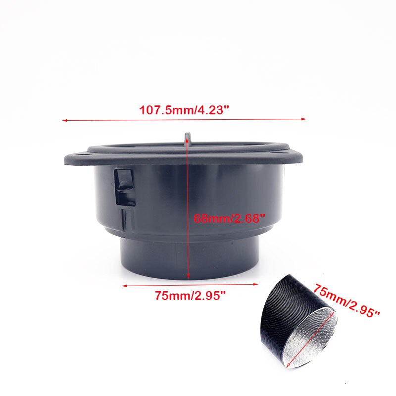 75mm / 60mm Diesel- Heizung Kanal Schlauch Rohr Luftkanal Luft entlüften Auslauf Schlauch Clip Für Webasto Eberspach Diesel- Standheizung