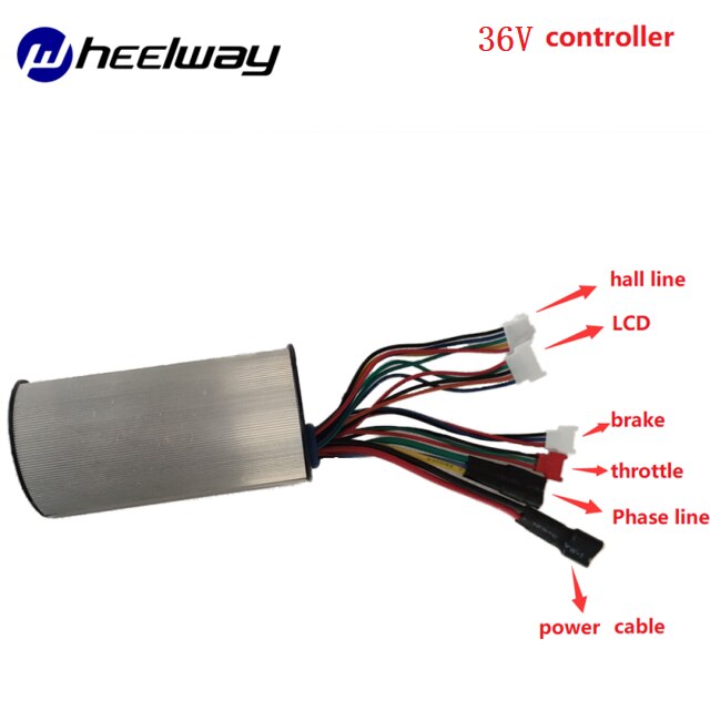 Ebike controller 24v/36v /250w/350w med lcd 5- speed gashåndtag kulfiber scooter controller børsteløs motor elektrisk cykel: 36v controller