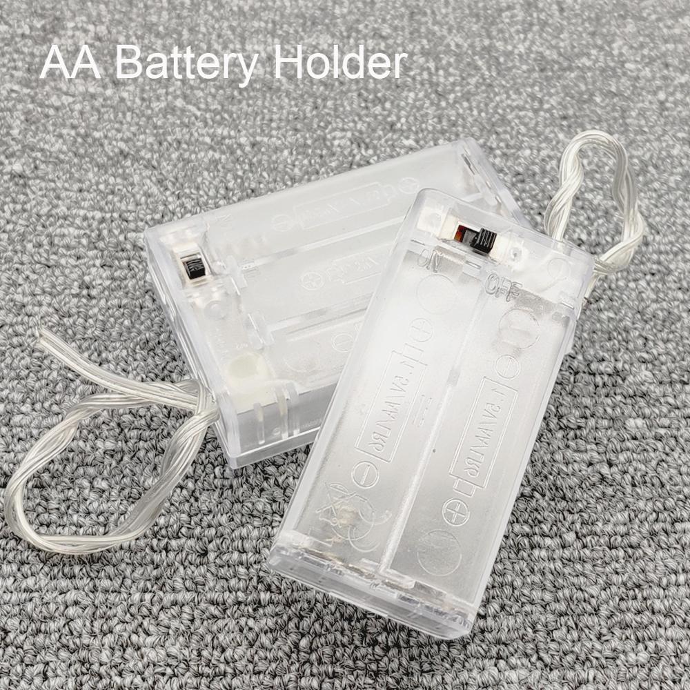 Aa Batterij Houder Batterij Storage Case Met Schakelaar Aa Batterij Box Case Met Switch Transparant