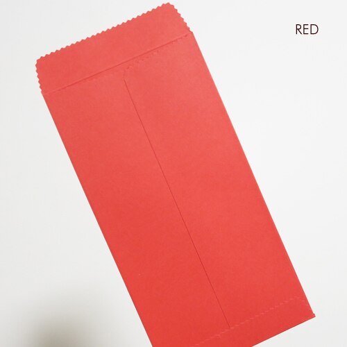50 pcs 170x85mm (6.6 "x 3.3") couleur papier enveloppe verticale Style chinois enveloppe: Rouge