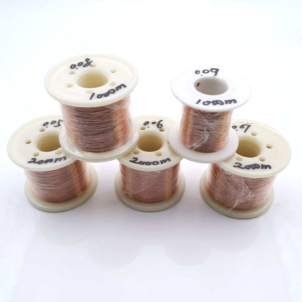Qa -1-155 magnettråd 0.13mm 0.16/ 0.2 / 0.25mm 100g 2 uew emaljerad koppartråd magnetisk spolelindning elektromagnetisk induktion