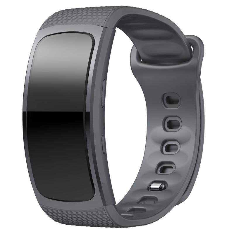 Per Samsung Gear Fit 2 Pro SM-R360 Watch Band Compatibile Per Samsung Gear Fit 2 Pro di Silicone Del Cinturino di Vigilanza di Forma Fisica fascia 95 + 88 millimetri: Official gray