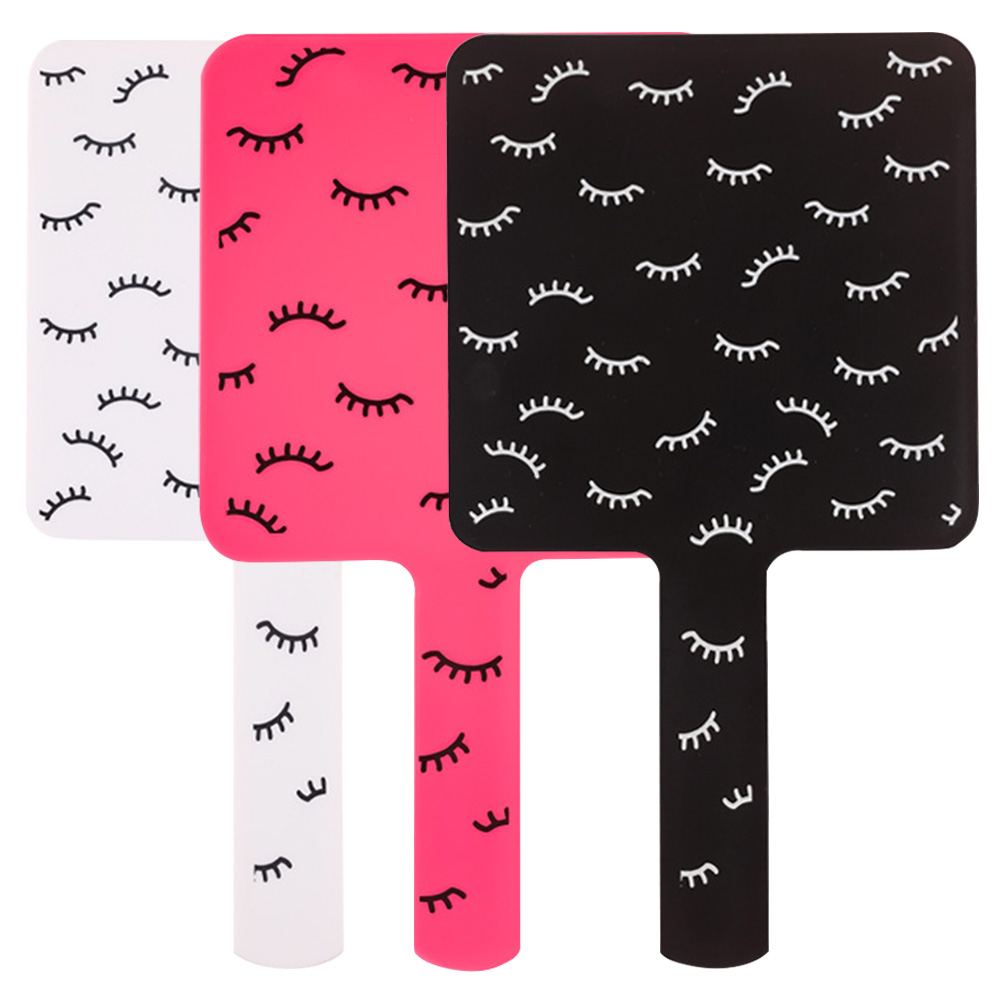 Espejo de maquillaje de mano, espejo de extensión de pestañas portátil para mujeres y niñas, espejos pequeños para la cara, accesorios de mesa de belleza