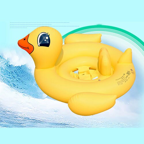 Crab Flamingo Inflatable Ring Baby Cute Swimming Rings For 1-6 Years Old Kids Animal Bathing Circle Swimming Pool Accessories: duck style