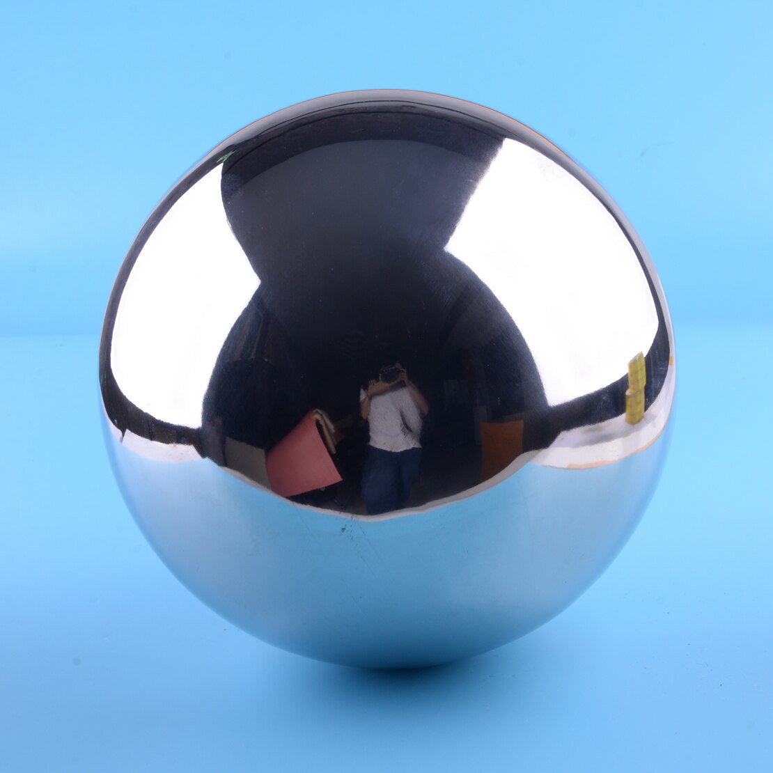 Silver 250mm Stainless Steel Mirror Sphere Hollow Ball Large Home Garden Ornament Decor