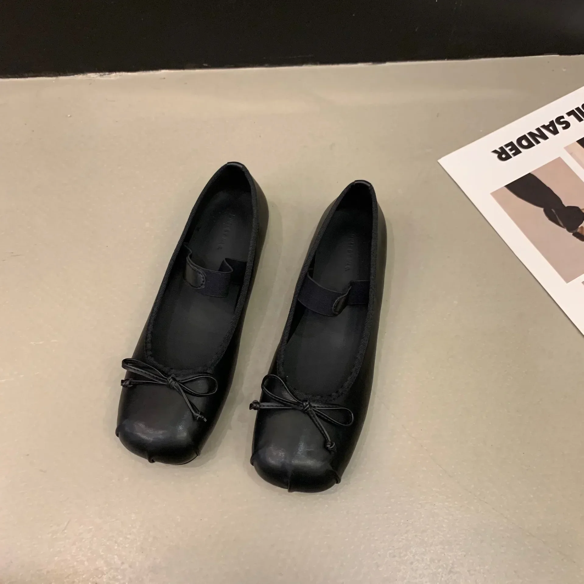 2025 Nuova Primavera Estate Ballerine Piatte Scarpe da Donna Retro Raso Mary Jane Scarpe Ballerine Donna Zapatos Mujer YIKESHASHA: Black / 39
