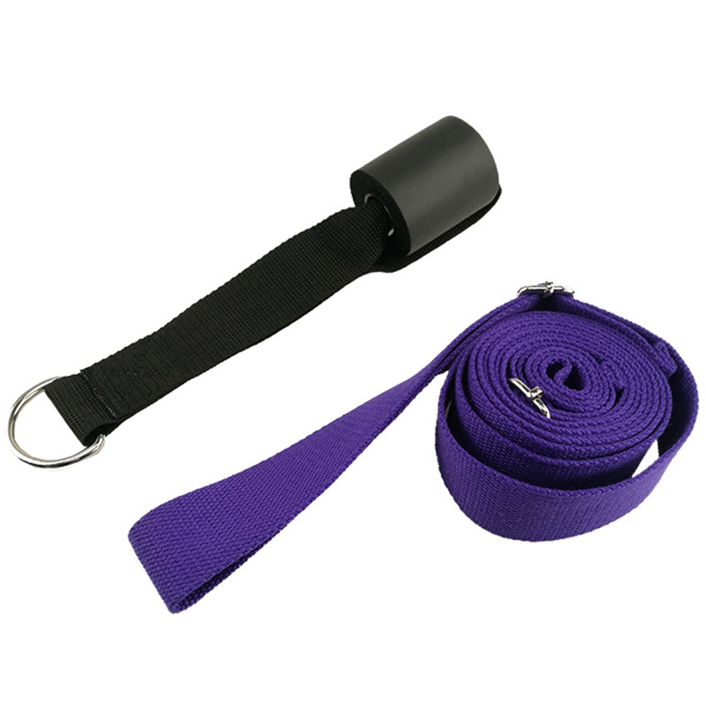 Stretching balett stretch band ben stretcher yoga träning bälte dans gymnastik pilates bodybuilding fot pull up rep: Svart