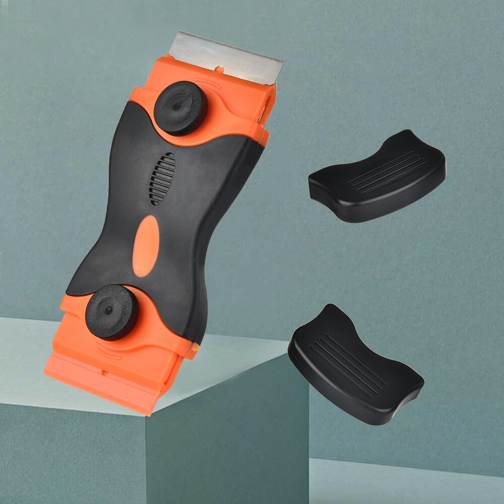 Double Edge Razor Scraper for Car Window Tint Ceramic Glass Oven Razor Scraper Plastic Handle Tool Blade 125x46mm