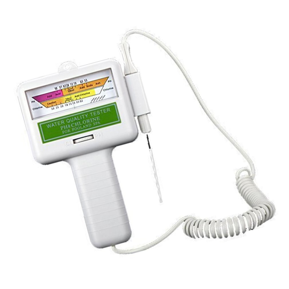 Medidor de Ph Cl2, 1 Uds., Pc-101 de cloro, portátil, para casa, piscina, Spa, acuario, Monitor de prueba de Ph, blanco