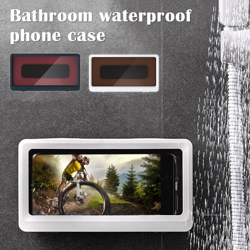 LC-dolida Shower Phone Holder - Waterproof With Speaker Holes For Bathroom