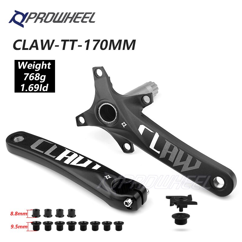 104BCD Mtb Fiets Crank Aluminium Met Bodem Fiets Crankstel 170/175Mm Mtb Crank Fiets Accessoires: CLAW 170mm